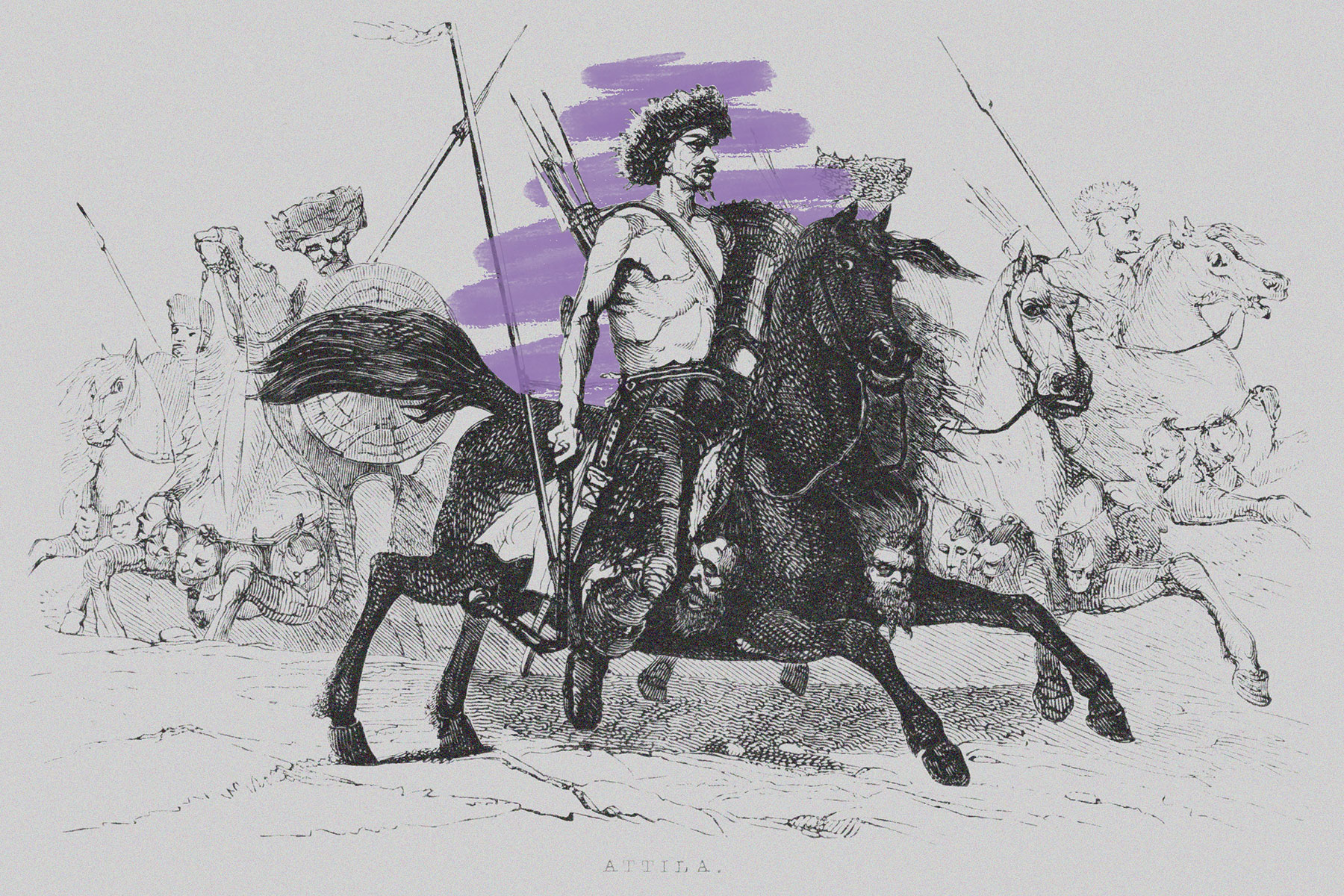 Attila the Hun in battle