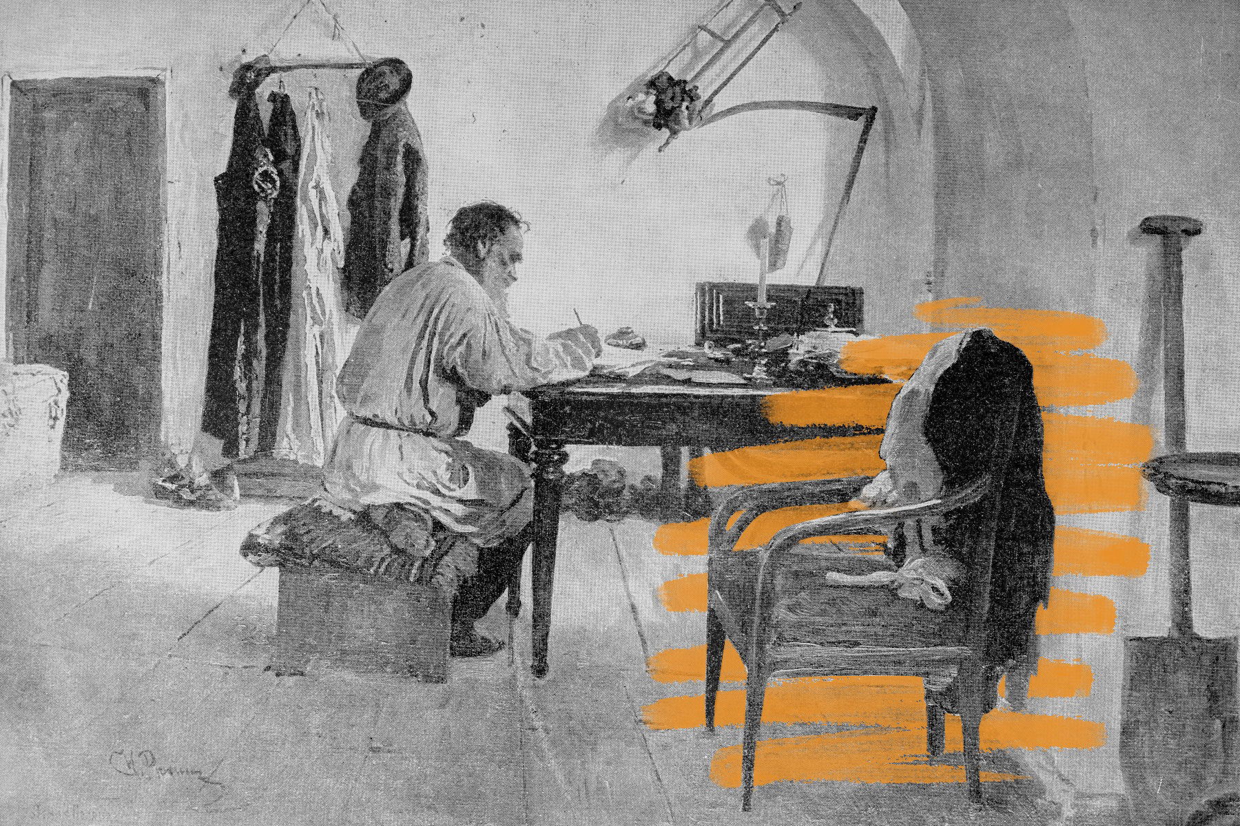 Illustration of Tolstoy