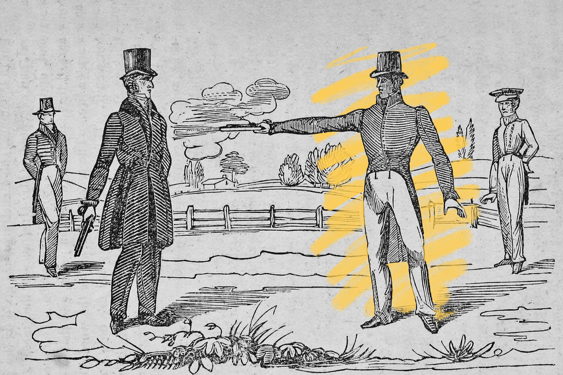 Andrew Jackson in a duel