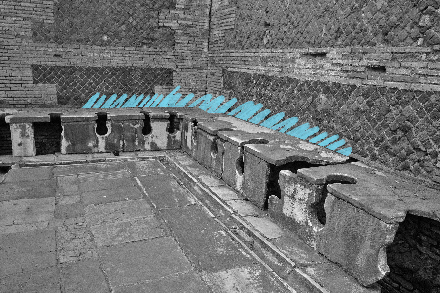 Roman public lavatories