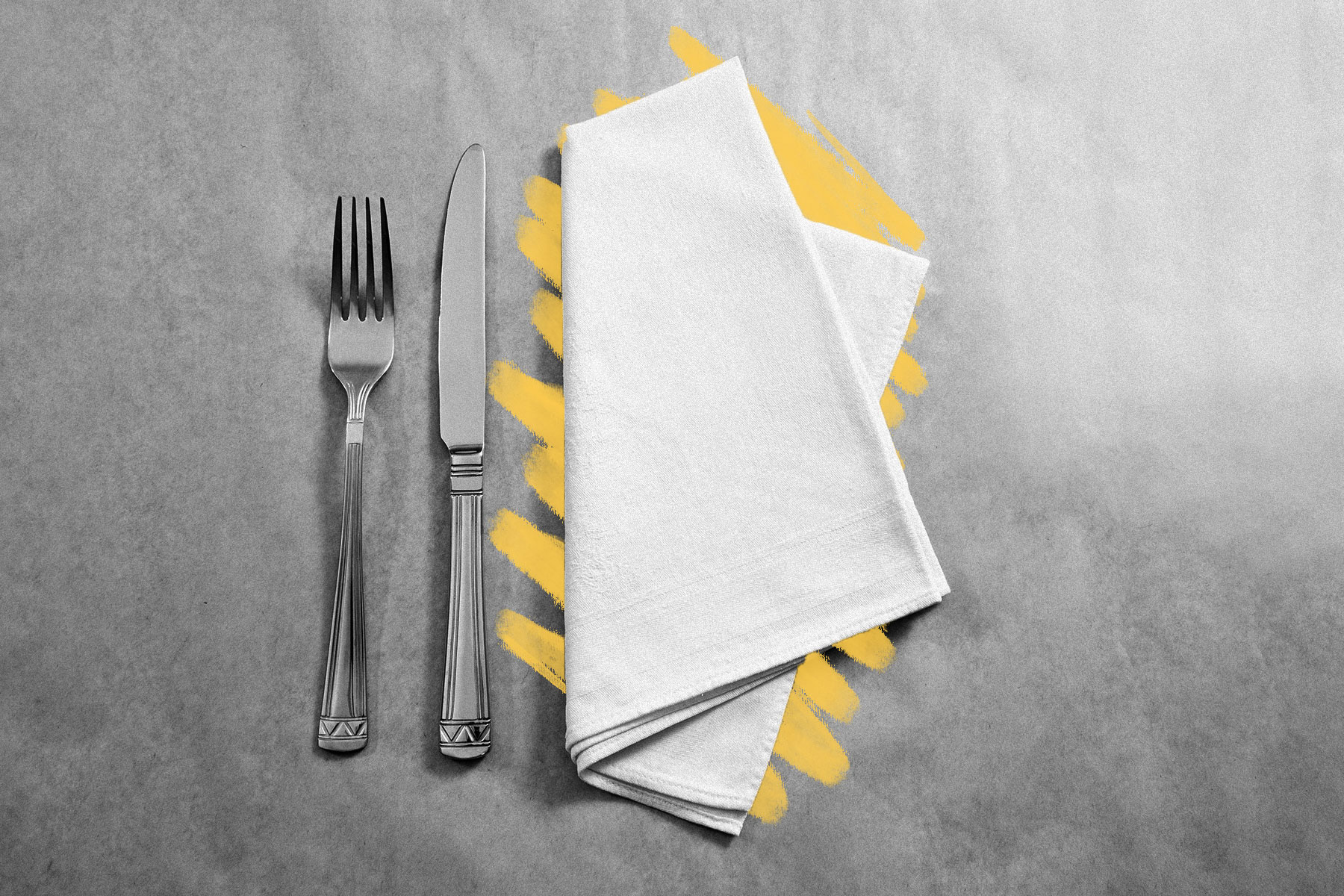Napkin and cutlery