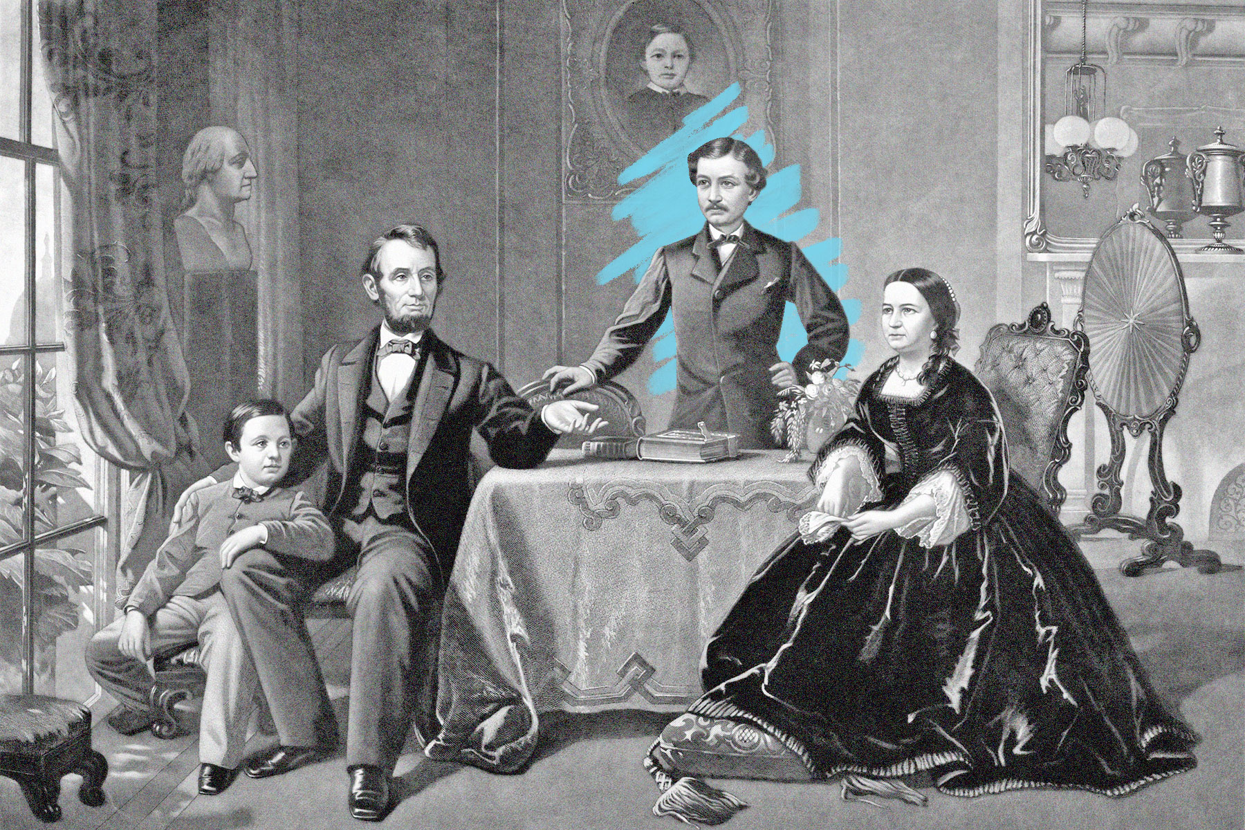 President Lincoln and family