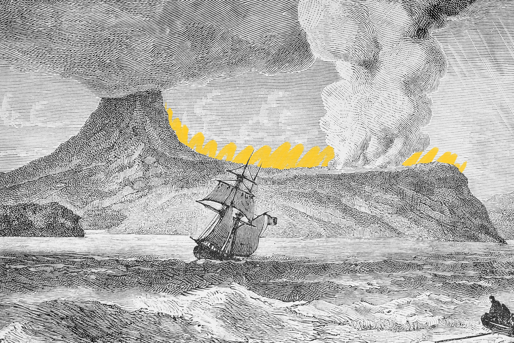 Krakatoa erupting 1883
