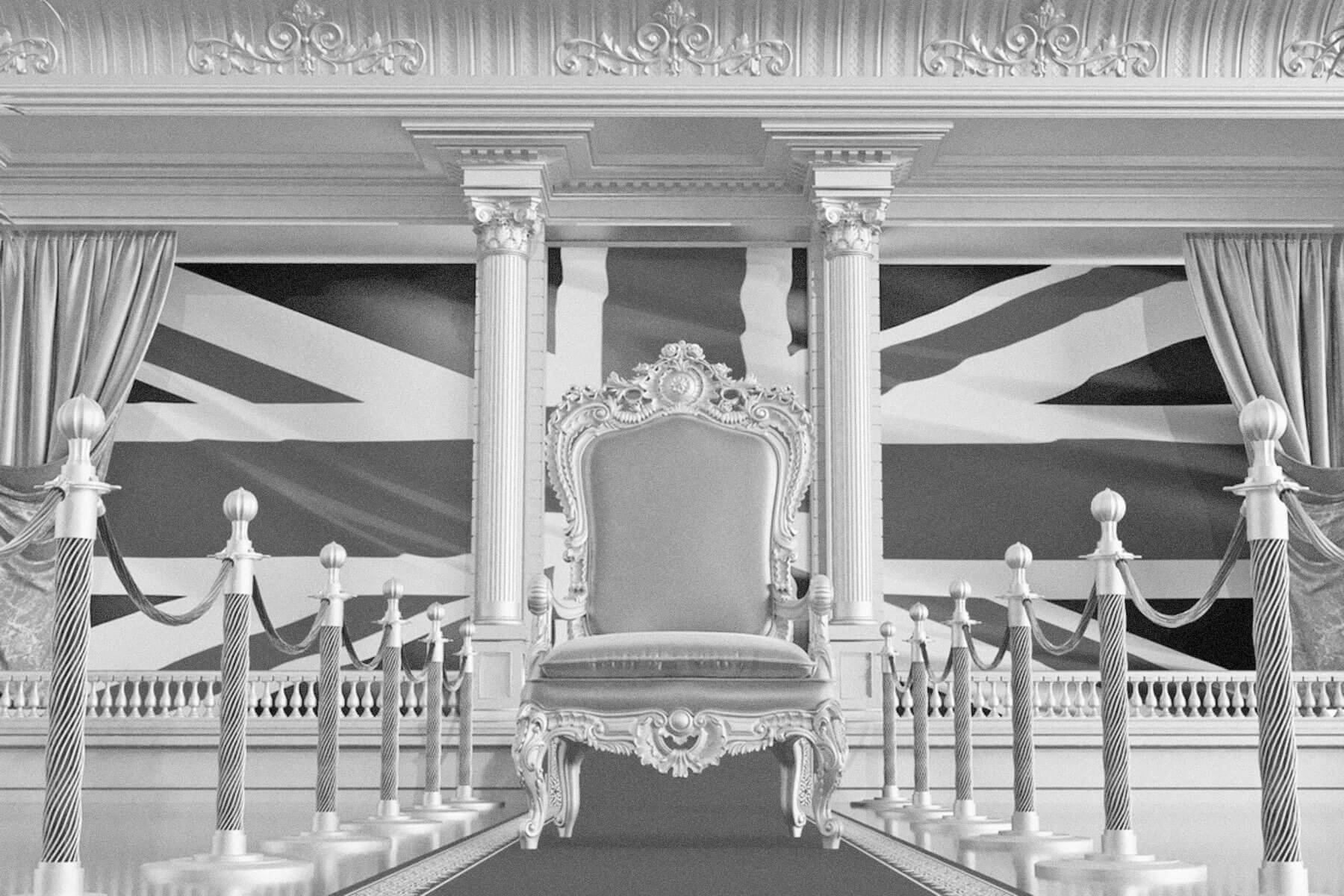U.K throne and flag