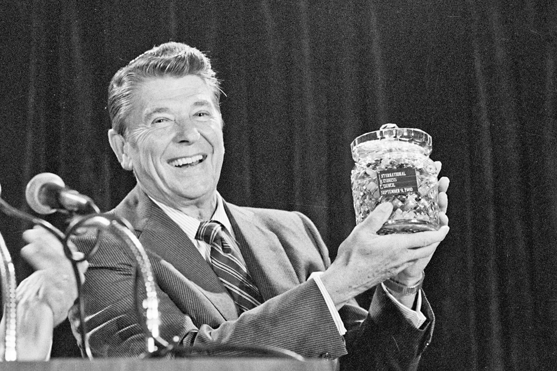 Ronald Reagan with jelly beans