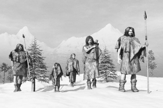 Depiction of ice age people