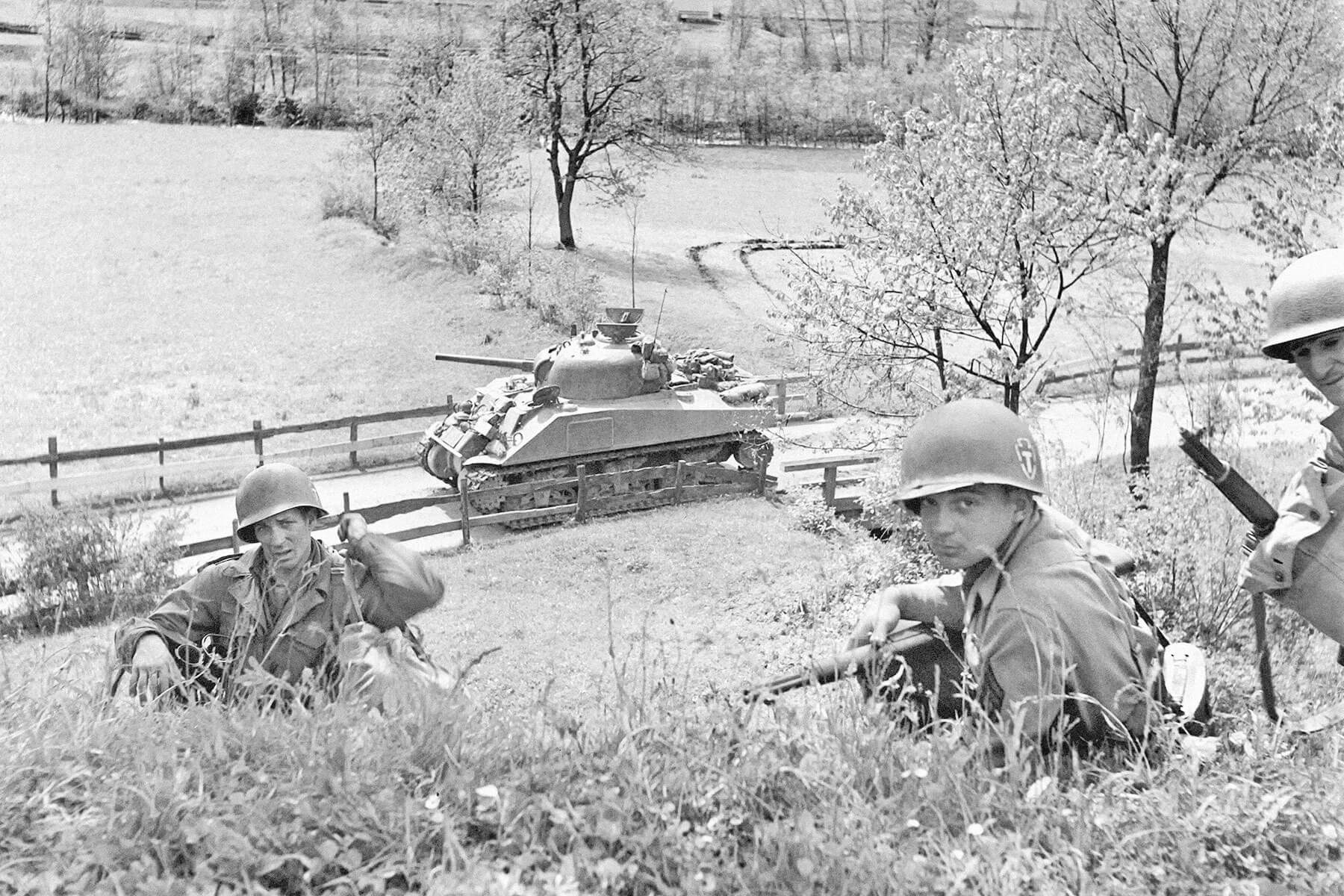 Army tank at Castle Itter