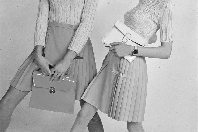 Pleated skirts circa 1966