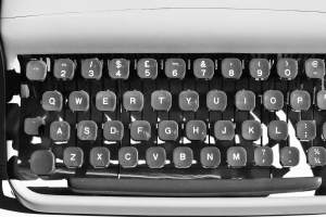 1950s typewriter keys