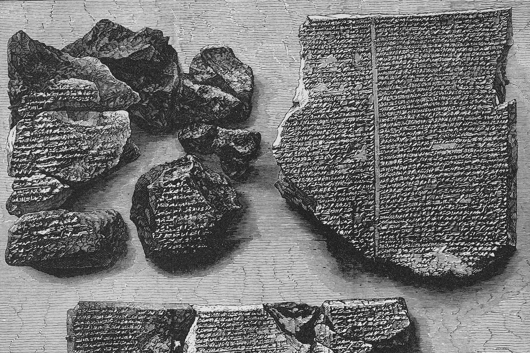 Inscribed “Epic of Gilgamesh” tablet