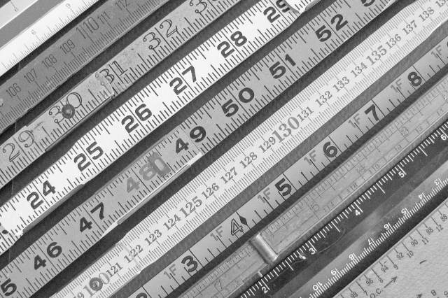 Old rulers and measuring tools