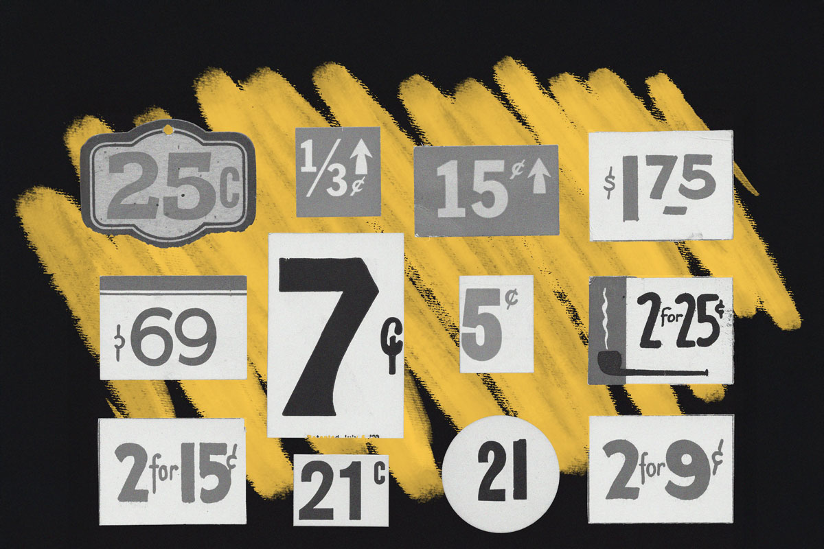 Vintage price tags