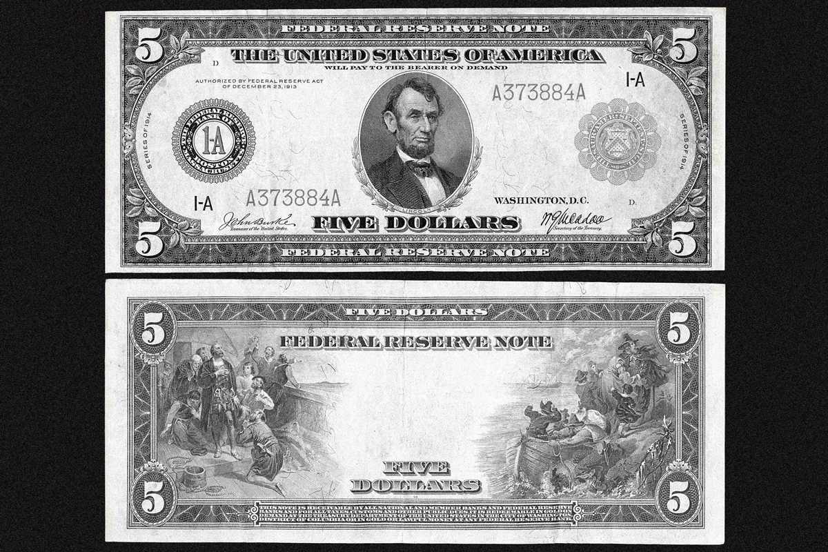 $5 Federal Reserve Note, 1914