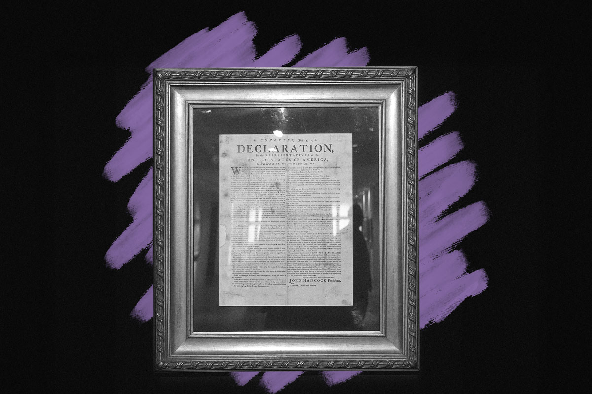 Copy of the Declaration of Independence
