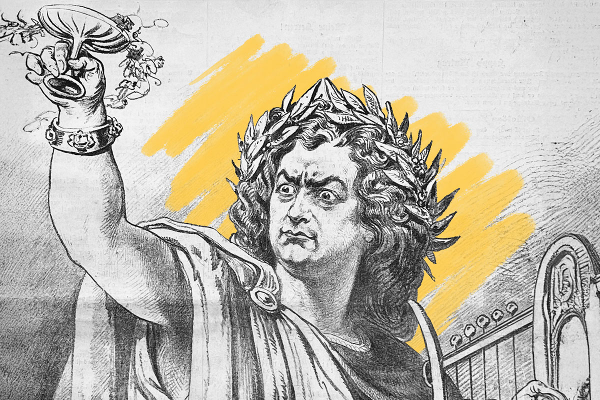 Emperor Nero with laurel wreath